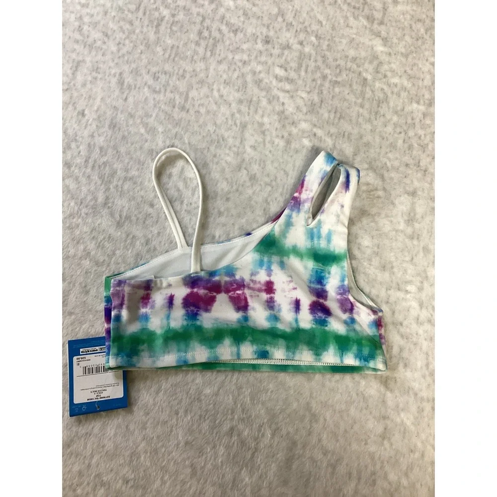 DSG Girls Asymmetric Swim‎ Top Tide Dye Multi UV Protection Size S CKP9909CN